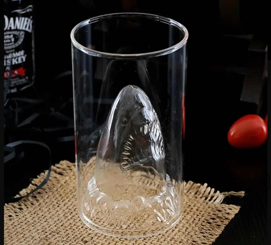 Shark Attack 3D Glass – Unique Ocean-Inspired Drinkware