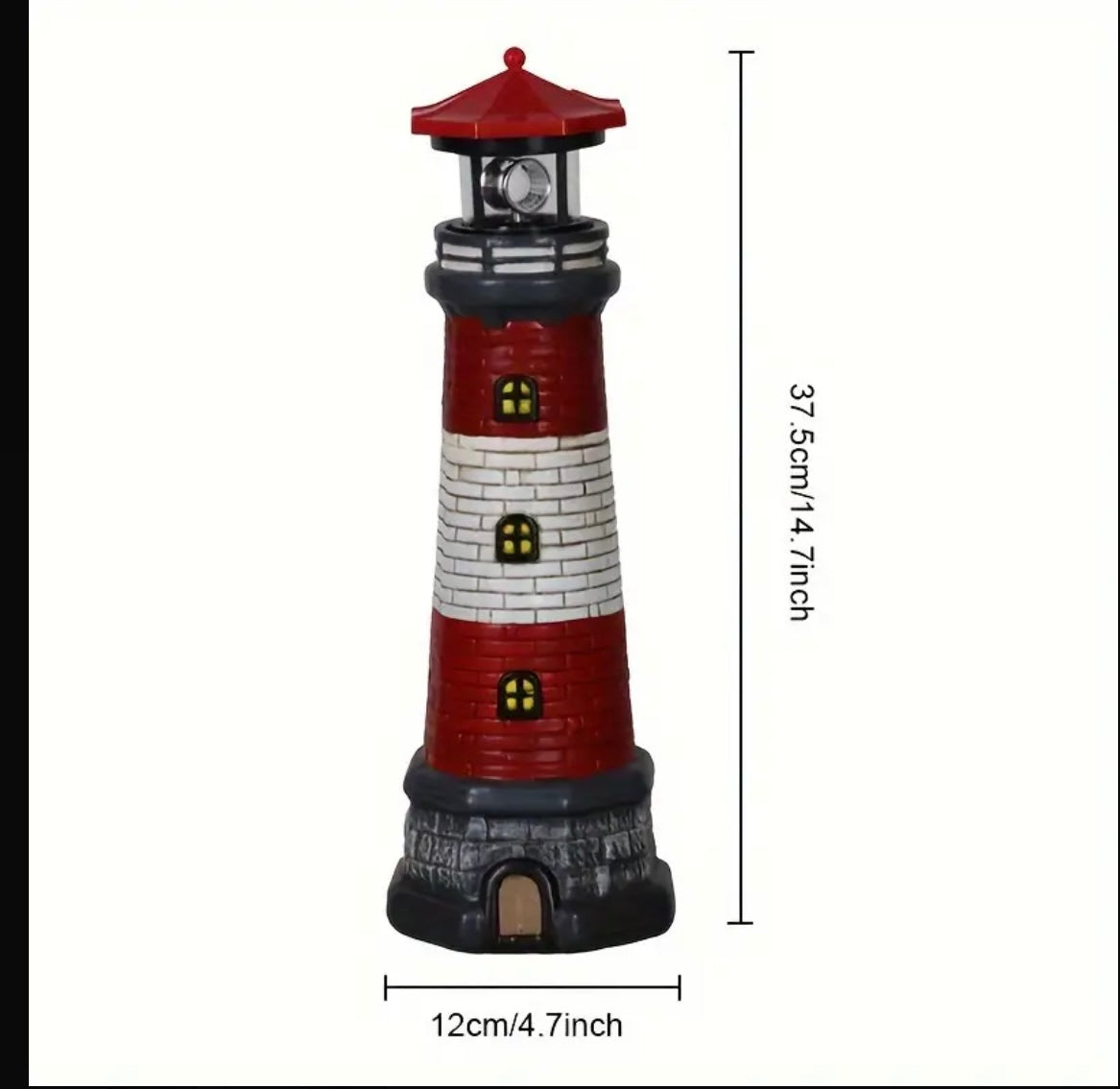 Solar Lighthouse Garden Decoration – Waterproof Outdoor Yard Light