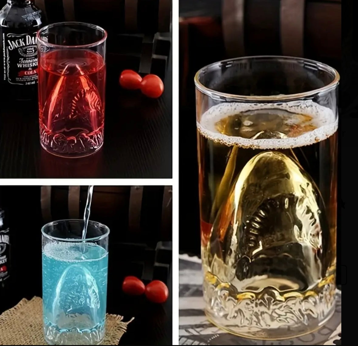 Shark Attack 3D Glass – Unique Ocean-Inspired Drinkware